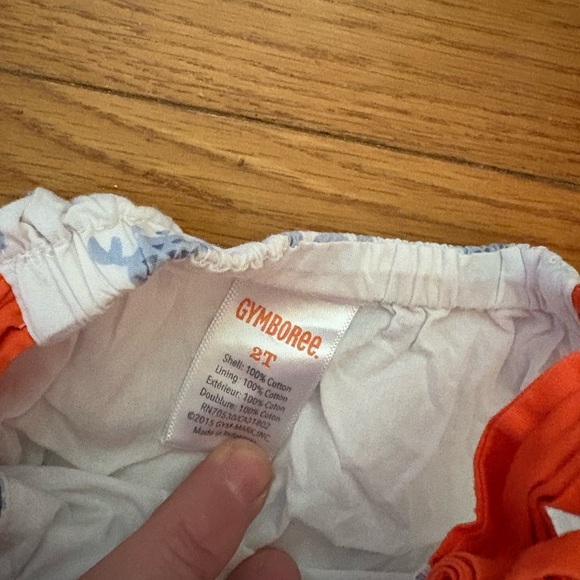 Orange and‎ White Sleeveless Dress with Turtle Print - Picture 2 of 2